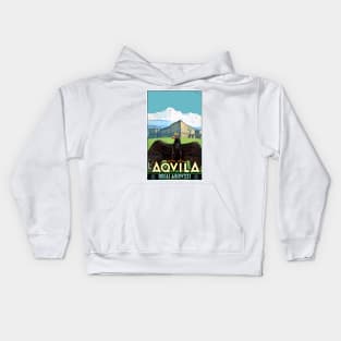 Vintage Travel Poster Italy lAquila Kids Hoodie